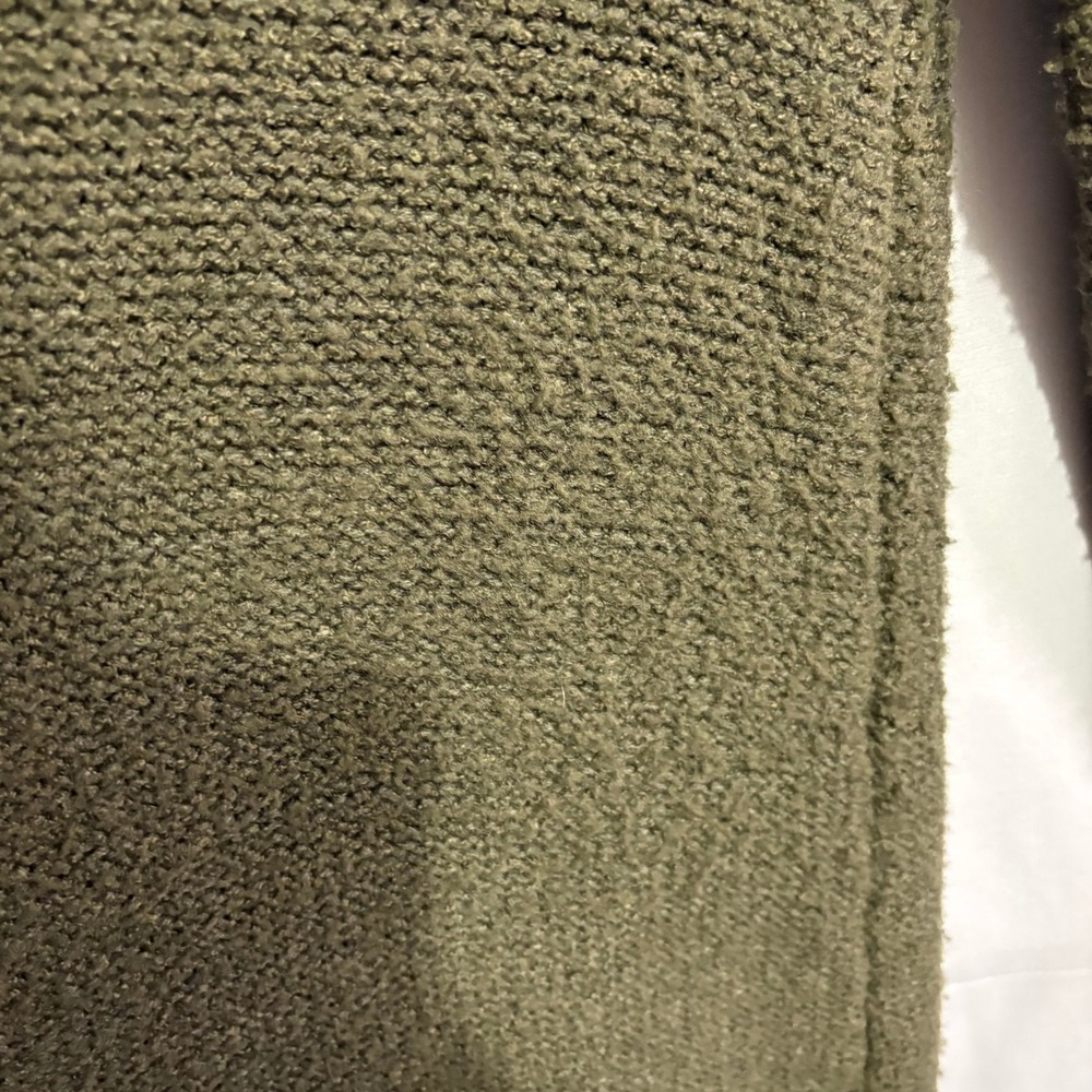 Coldwater Creek Olive Green Longline Cardigan Sweater Plus 1X Button Front Mossy - Picture 8 of 10